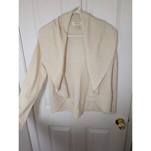 Peck‎ & Peck Cream Wool Cashmere Blend Shawl Collar Knit Cardigan Sweater Small
